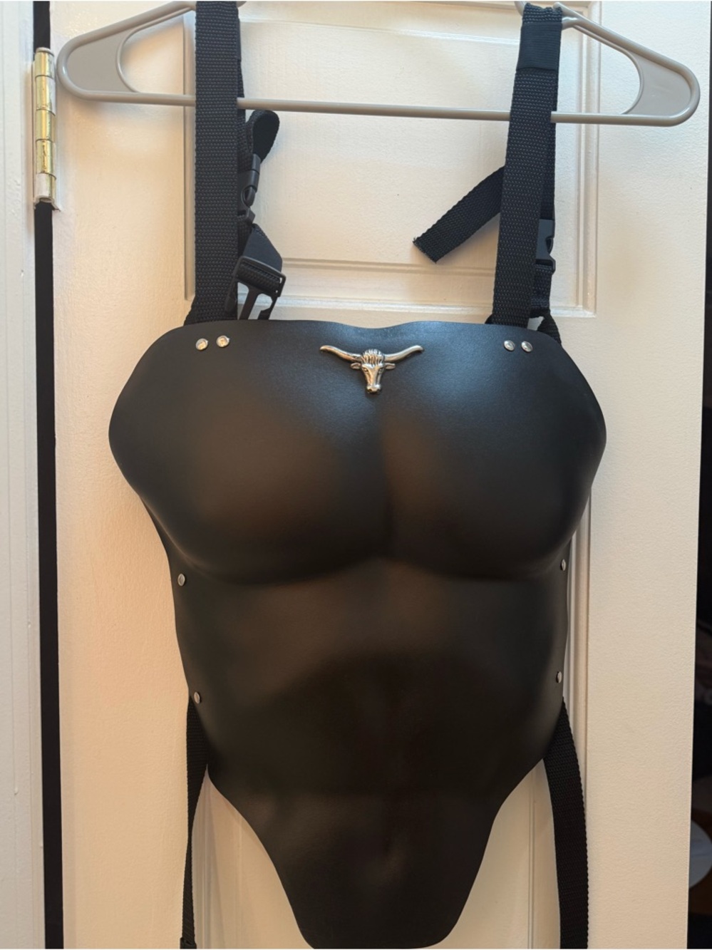 Unbranded Men's Black Torso Chest Armor with Longhorn Accent